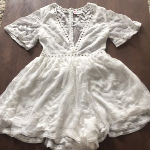 White Lacey romper